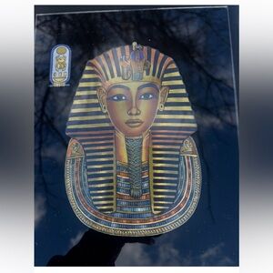 Vintage Mask Of Tutankhamun Dufex Printed Foil Paper